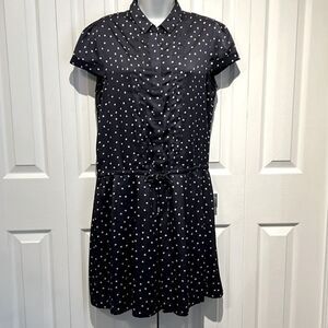 Tommy Hilfiger Navy/White Cap Sleeve Knee Length Dress Size 8‎